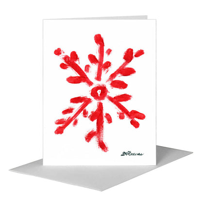 Snowflake trio, Greeting Card (#7439A), A2 Card Front, www.printedcanvas.com