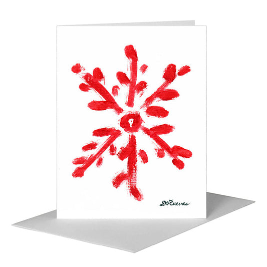 Snowflake trio, Greeting Card (#7439A) A2 Card Front, www.printedcanvas.com