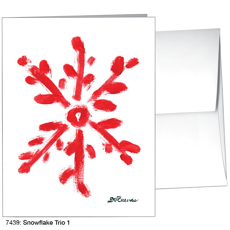 Snowflake trio, Greeting Card (7439A), A2 Card, printedcanvas.com