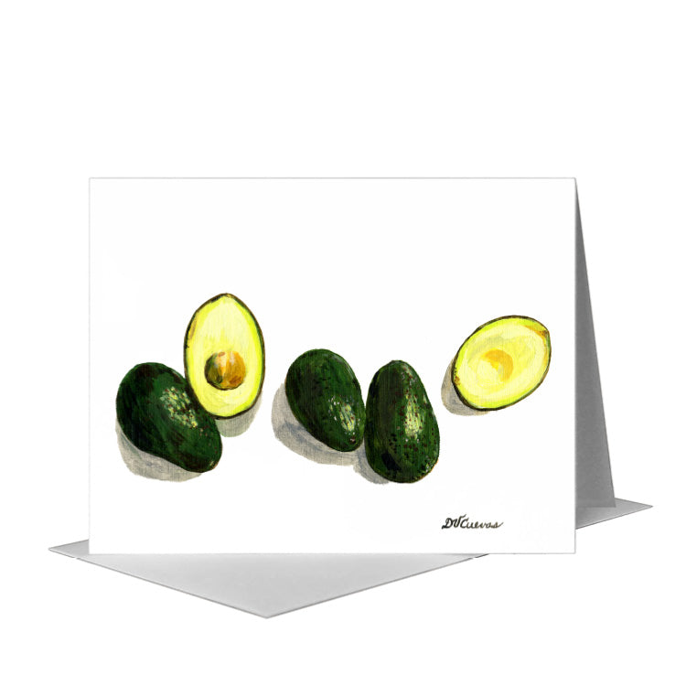 Avocados, Greeting Card (#7442A), A2 Card Front, www.printedcanvas.com