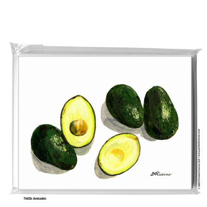 Avocados, Greeting Card (#7442A), 8-Pack, www.printedcanvas.com