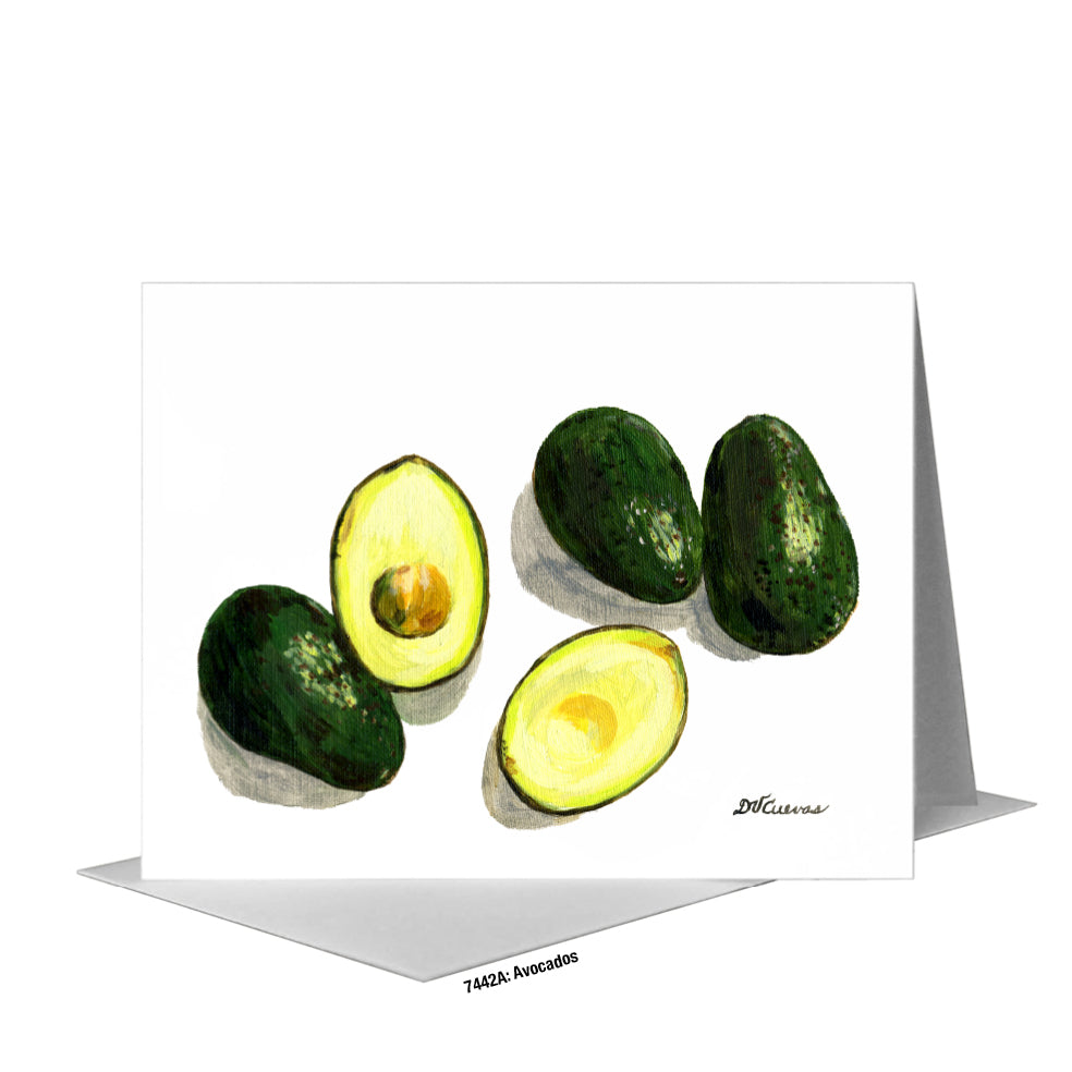 Avocados, Greeting Card (#7442A), A2 Card Front, www.printedcanvas.com