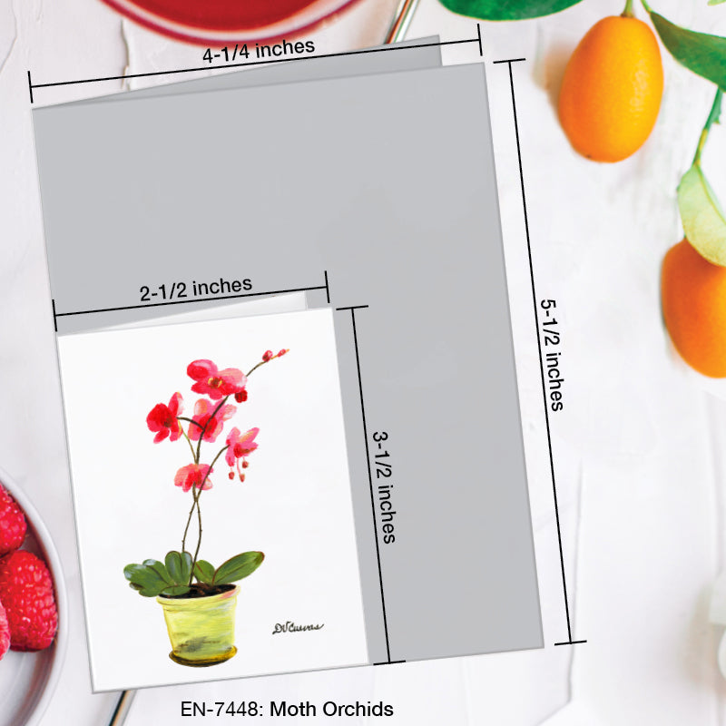 Moth Orchids, Greeting Card (7448B), Enclosure Card, www.printedcanvas.com