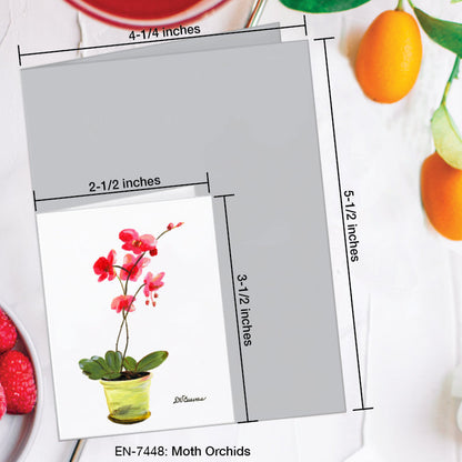 Moth Orchids, Greeting Card (7448B), Enclosure Card, www.printedcanvas.com
