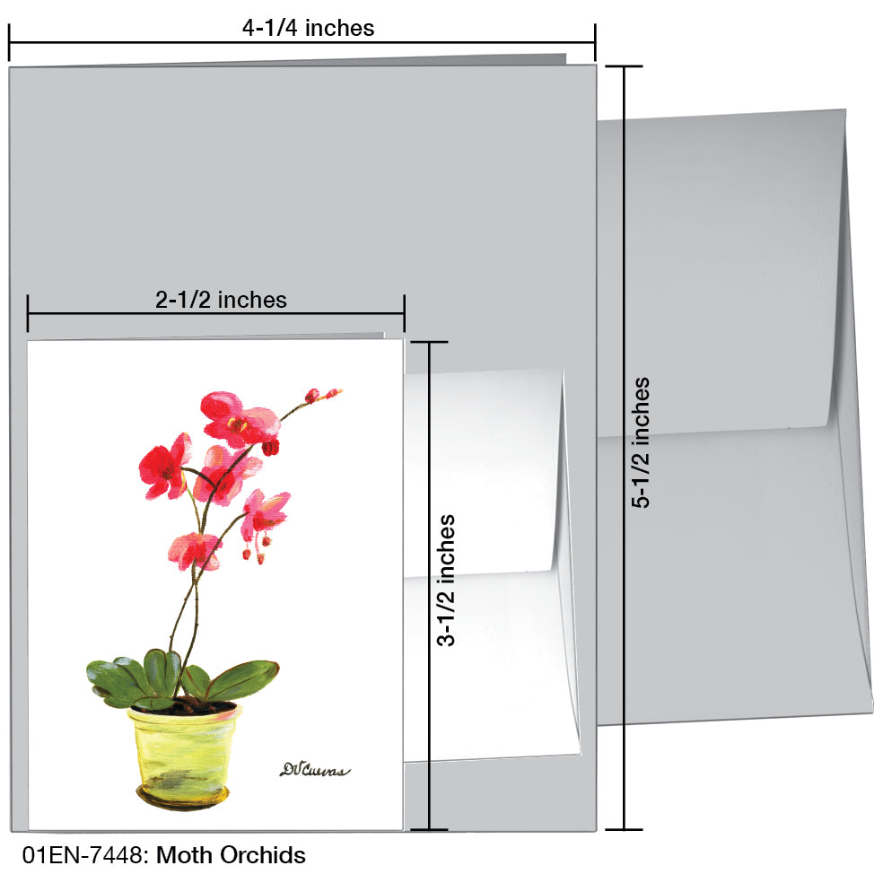 Moth Orchids, Greeting Card (7448), Enclosure, printedcanvas.com