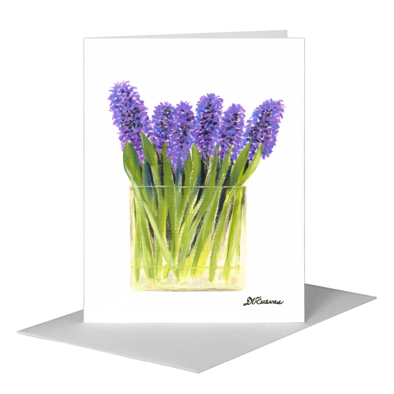 Bunch of Hyacinths, Greeting Card (#7449A), A2 Card Front, www.printedcanvas.com
