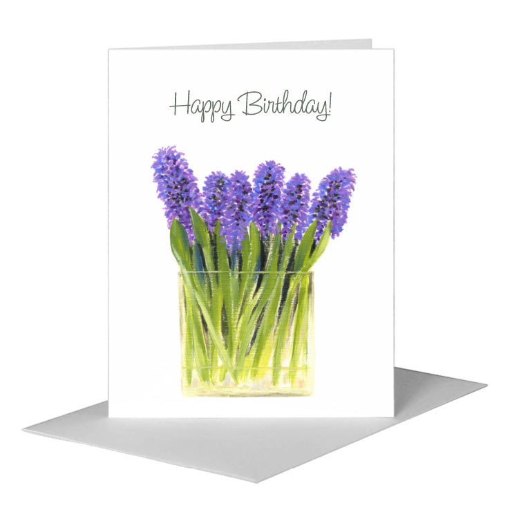Bunch of Hyacinths, Greeting Card (#7449F) A2 Card Front, www.printedcanvas.com