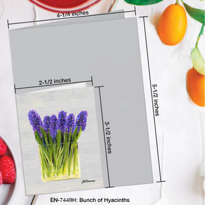Bunch of Hyacinths, Greeting Card (#7449H), Enclosure Card, www.printedcanvas.com