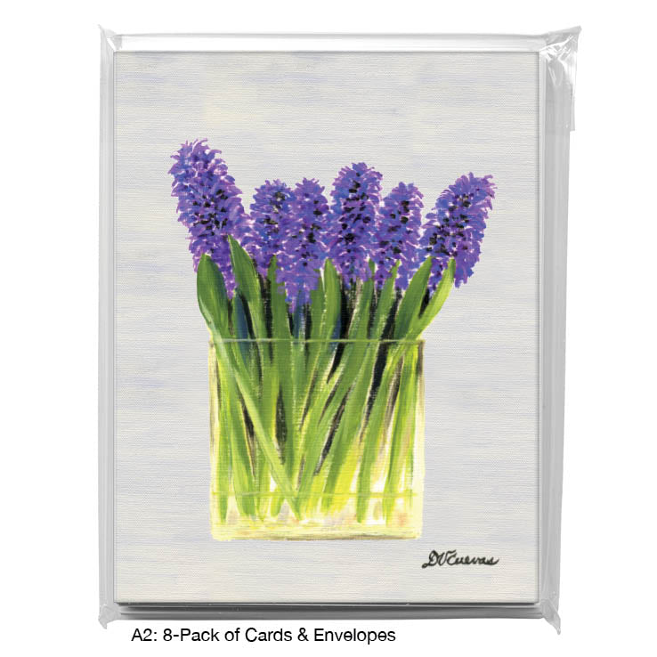 Bunch of Hyacinths, Greeting Card (#7449H), 8-Pack, www.printedcanvas.com