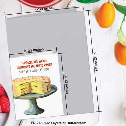 Layers of Buttercream, Greeting Card (7450AA), Enclosure, www.printedcanvas.com