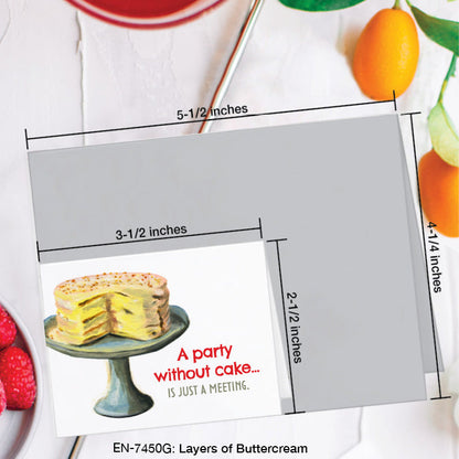 Layers of Buttercream, Greeting Card (7450G), Enclosure, www.printedcanvas.com
