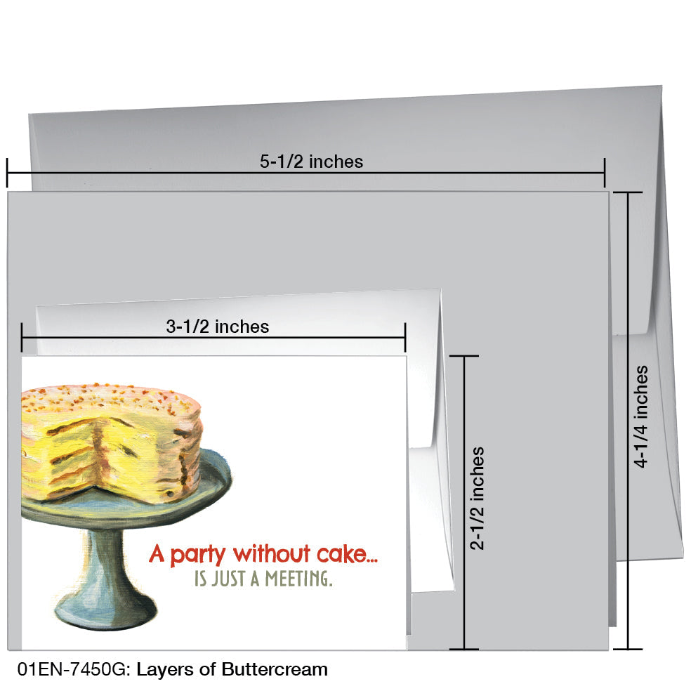 Layers of Buttercream, Greeting Card (7450G), Enclosure, printedcanvas.com