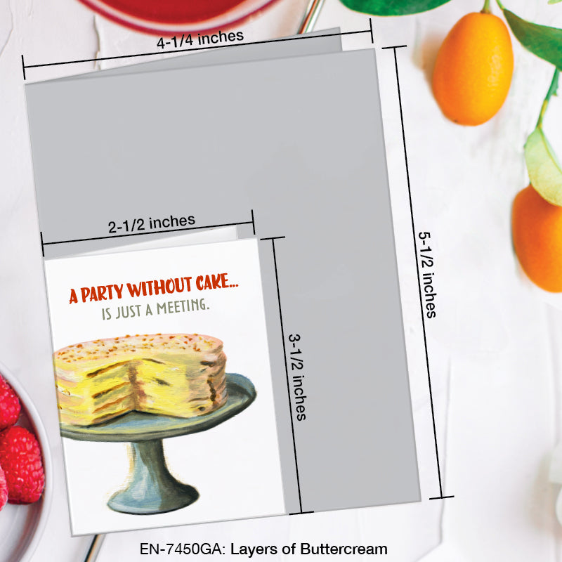 Layers of Buttercream, Greeting Card (7450GA), Enclosure, www.printedcanvas.com
