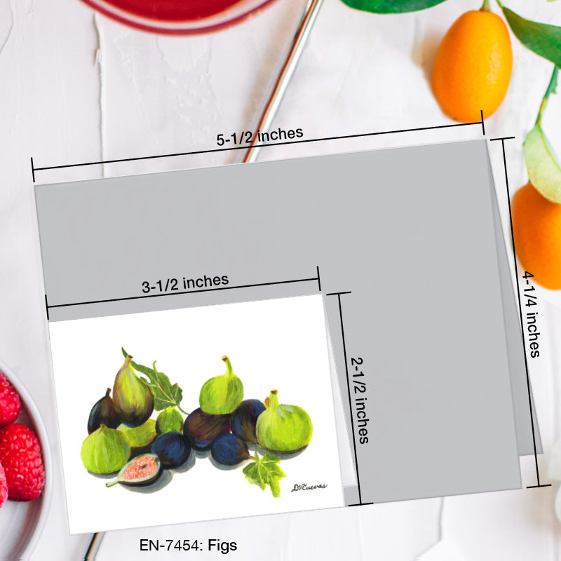 Figs, Greeting Card (7454A), Enclosure Card, www.printedcanvas.com