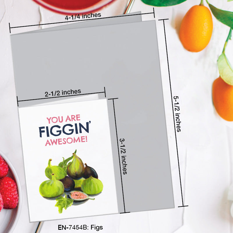 Figs, Greeting Card (7454B), Enclosure Card, www.printedcanvas.com