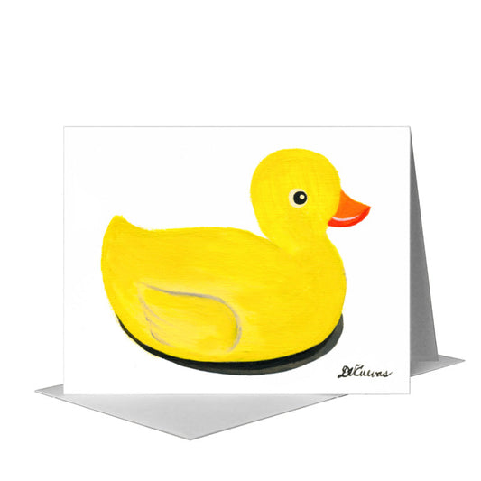 Rubber Ducky, Greeting Card (#7457V) A2 Card Front, www.printedcanvas.com