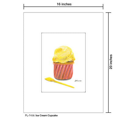 Ice Cream Cupcake, Print (#7458)