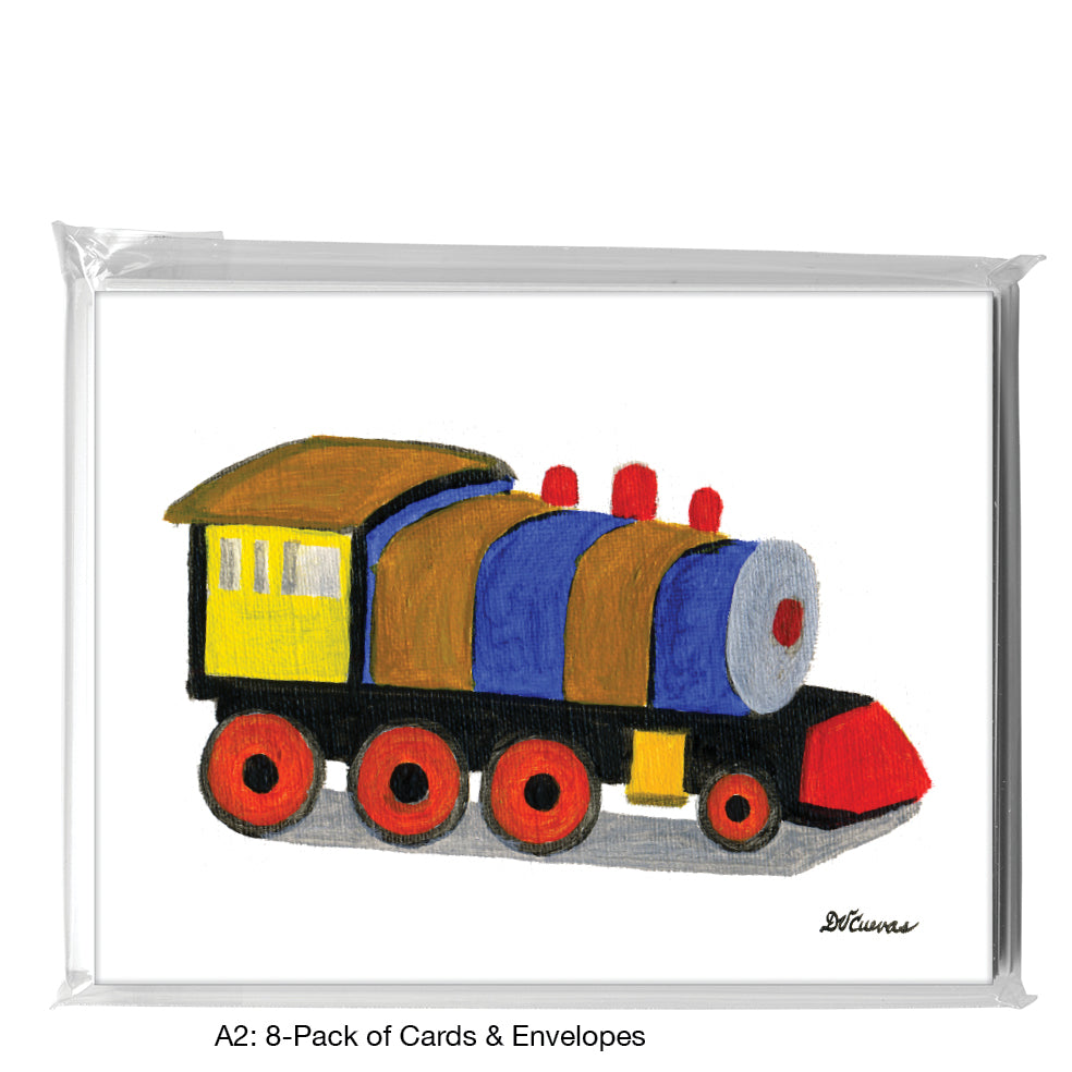 Toy Train, Greeting Card (7464G), A2 8-Pack, printedcanvas.com