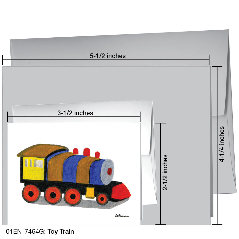 Toy Train, Greeting Card (7464G), Enclosure, printedcanvas.com