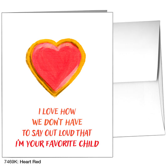 Heart Red, Greeting Card (7469K)