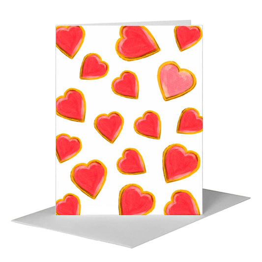 Heart Red, Greeting Card (#7469M) A2 Card Front, www.printedcanvas.com