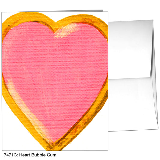 Heart Bubble Gum, Greeting Card (7471C), A2, printedcanvas.com