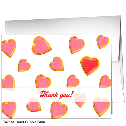 Heart Bubble Gum, Greeting Card (7471M)