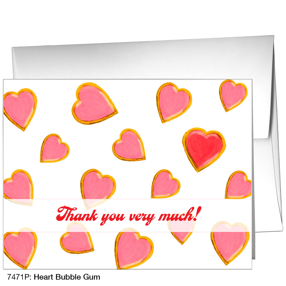 Heart Bubble Gum, Greeting Card (7471P)