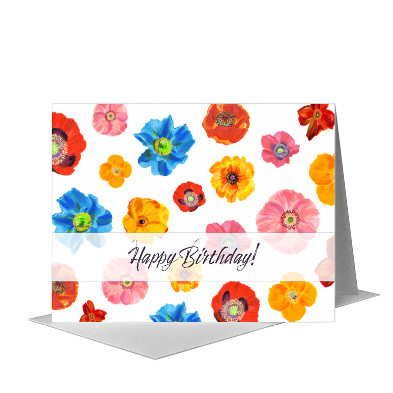 Poppies Plural, Greeting Card (#7477A), A2 Card Front, www.printedcanvas.com