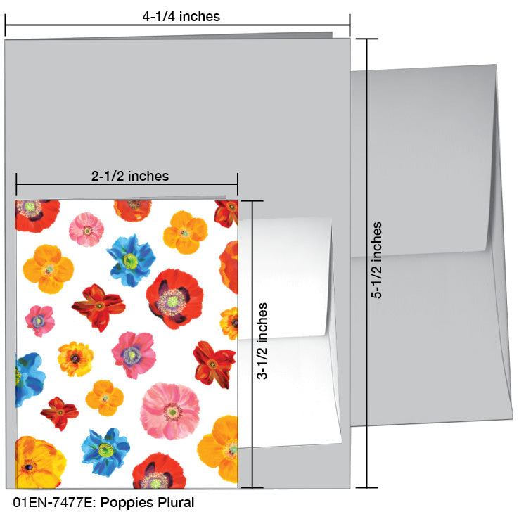 Poppies Plural, Greeting Card (#7477E), Enclosure Card, www.printedcanvas.com