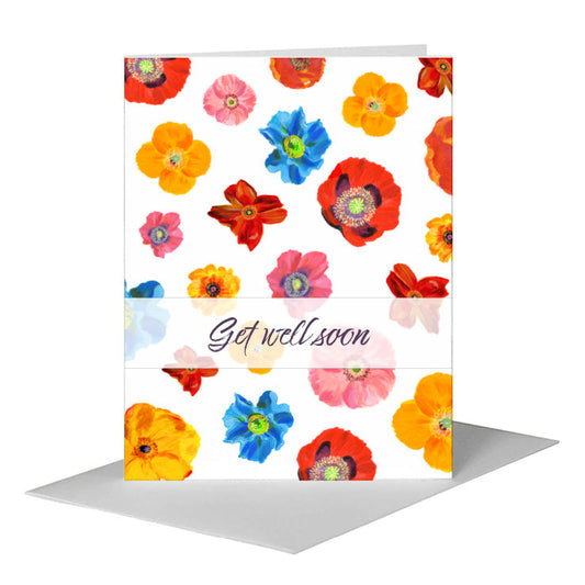 Poppies Plural, Greeting Card (#7477NA) A2 Card Front, www.printedcanvas.com