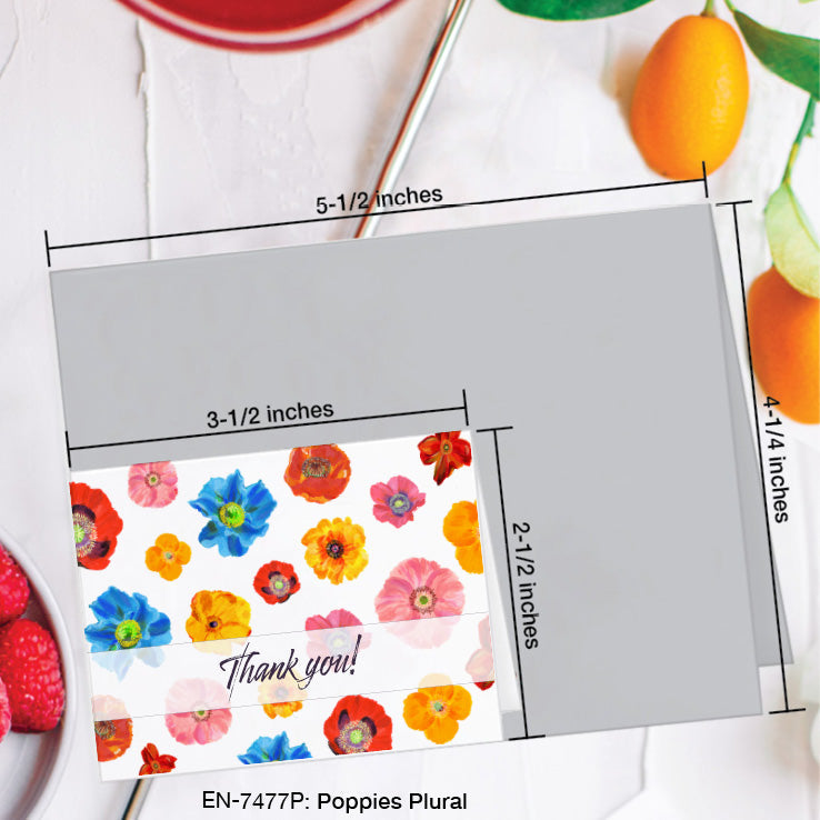 Poppies Plural, Greeting Card (7477P), Enclosure Card, www.printedcanvas.com