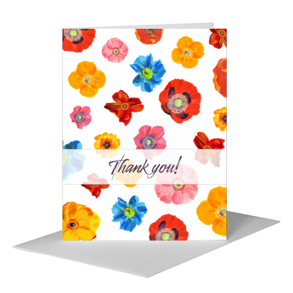 Poppies Plural, Greeting Card (#7477PA) A2 Card Front, www.printedcanvas.com
