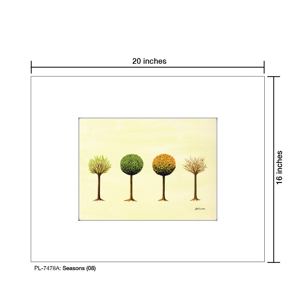 Seasons (08), Print (#7478A), Printe Matted, www.printedcanvas.com