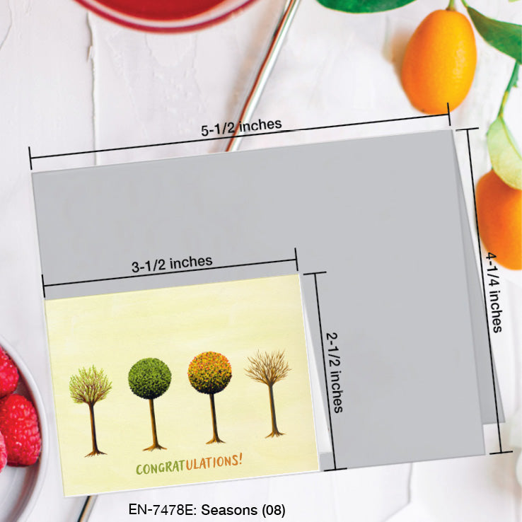 Seasons (08), Greeting Card (7478E), Enclosure, www.printedcanvas.com