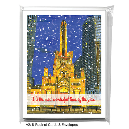 Water Tower, Chicago, Greeting Card (7483A)