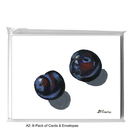 Plum Trio 1, Greeting Card (7484A), A2 8-Pack, printedcanvas.com