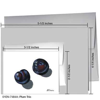 Plum Trio 1, Greeting Card (7484A), Enclosure, printedcanvas.com