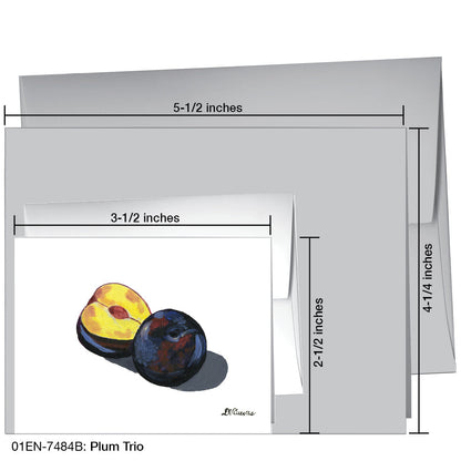 Plum Trio 1, Greeting Card (7484B), Enclosure, printedcanvas.com