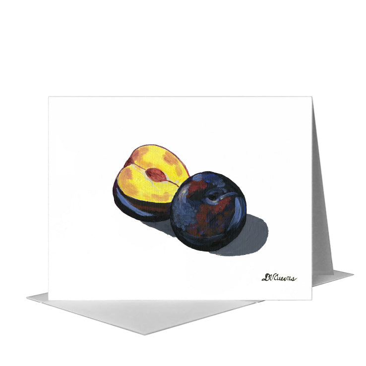 Plum Trio 1, Greeting Card (#7484B), A2 Card Front, www.printedcanvas.com