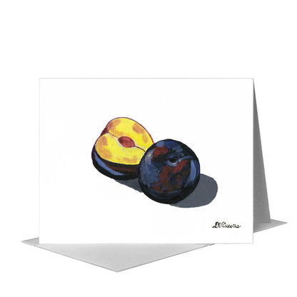 Plum Trio 1, Greeting Card (#7484B), A2 Card Front, www.printedcanvas.com