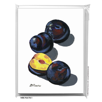 Plum Trio 1, Greeting Card (#7484E)