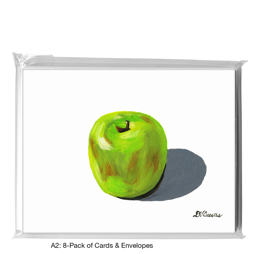 Green Apples Trio 1, Greeting Card (7485B), A2 8-Pack, printedcanvas.com
