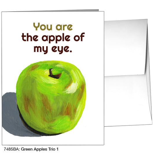Green Apples Trio 1, Greeting Card (7485BA)