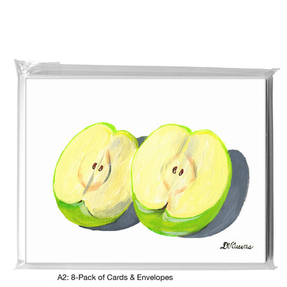 Green Apples Trio 1, Greeting Card (7485C), A2 8-Pack, printedcanvas.com