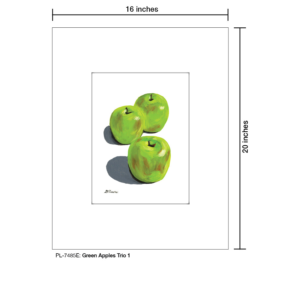Green Apples Trio 1, Print (#7485E)