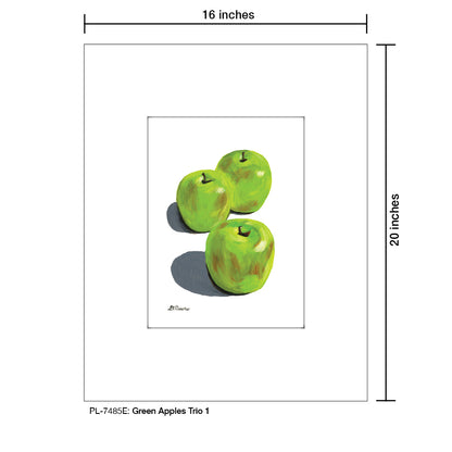 Green Apples Trio 1, Print (#7485E)