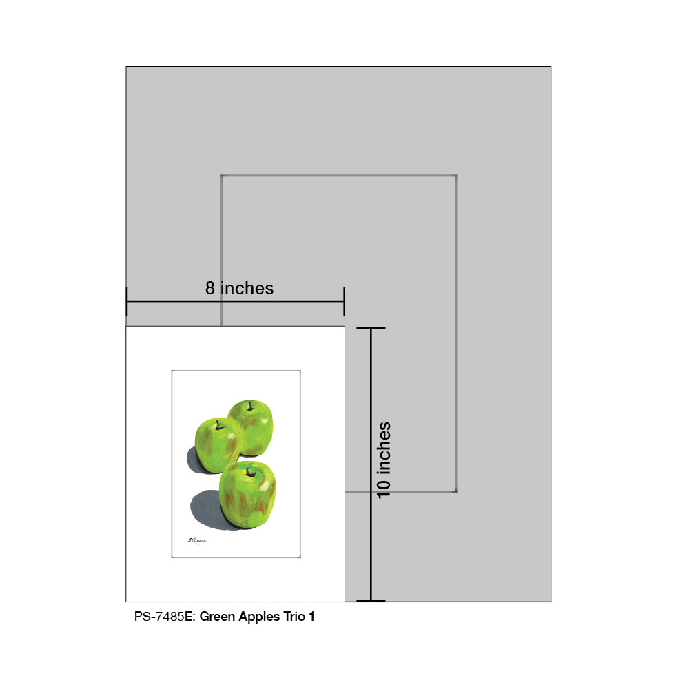 Green Apples Trio 1, Print (#7485E)