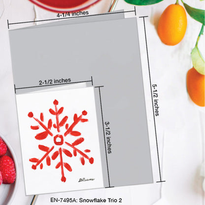 Snowflake Trio 2, Greeting Card (7495A), Enclosure Card, www.printedcanvas.com