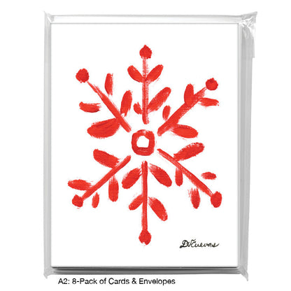 Snowflake Trio 2, Greeting Card (7495A), A2 8-Pack, printedcanvas.com